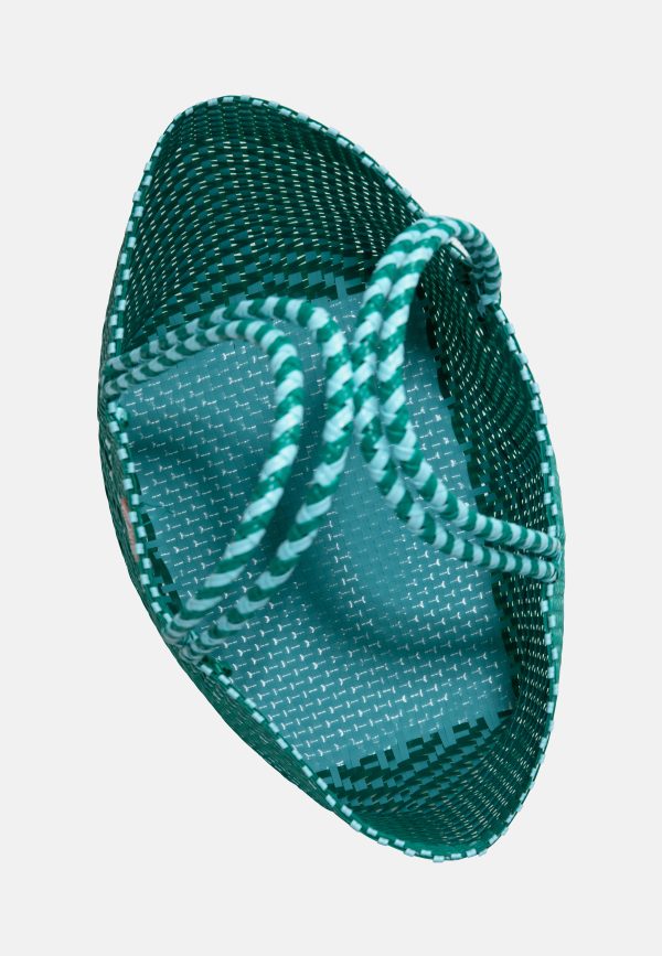 Woven Tote Bag Turqoise